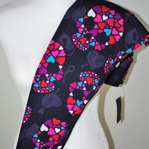 CP Designs Leggings Skulls Hearts Black Red Pink Blue Gray Purple TC Size 14-24